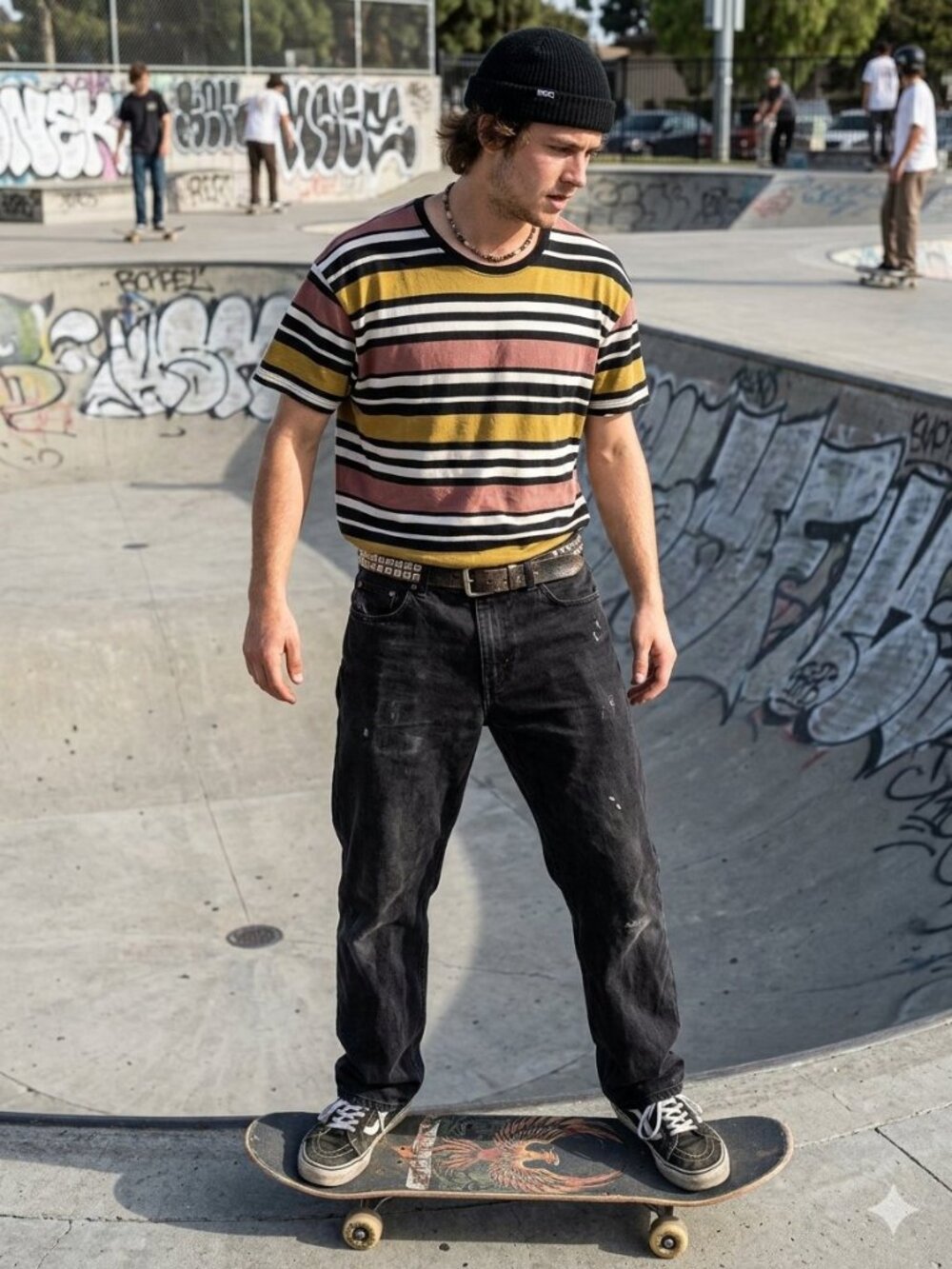 RSQ Striped Short Sleeve Crewneck Shirt Mustard S